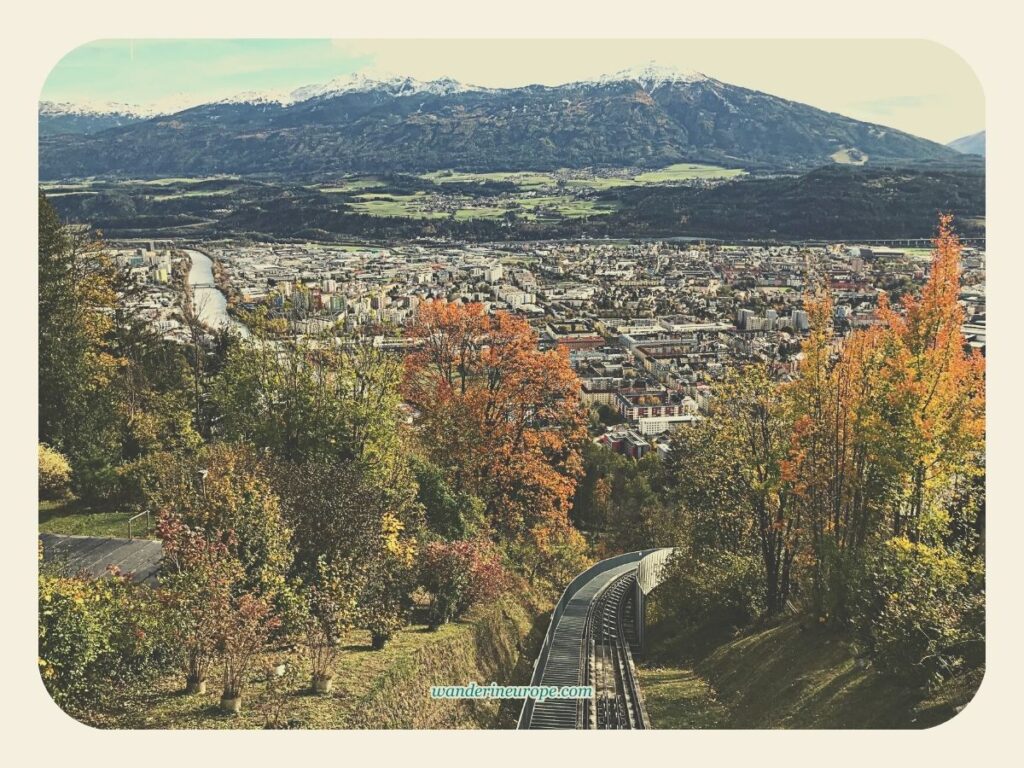Railway view of Hungerburgbahn, Nordkette, Innsbruck, Austria