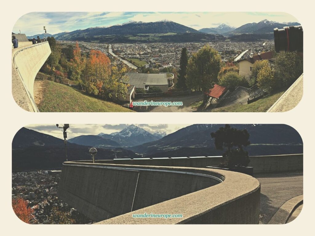 The vantage point in Hungerburg in Nordkette, Innsbruck, Austria