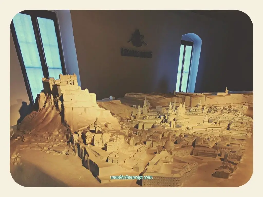 3D model of Salzburg made of rock salt in Hohensalzburg Fortress, Salzburg, Austria