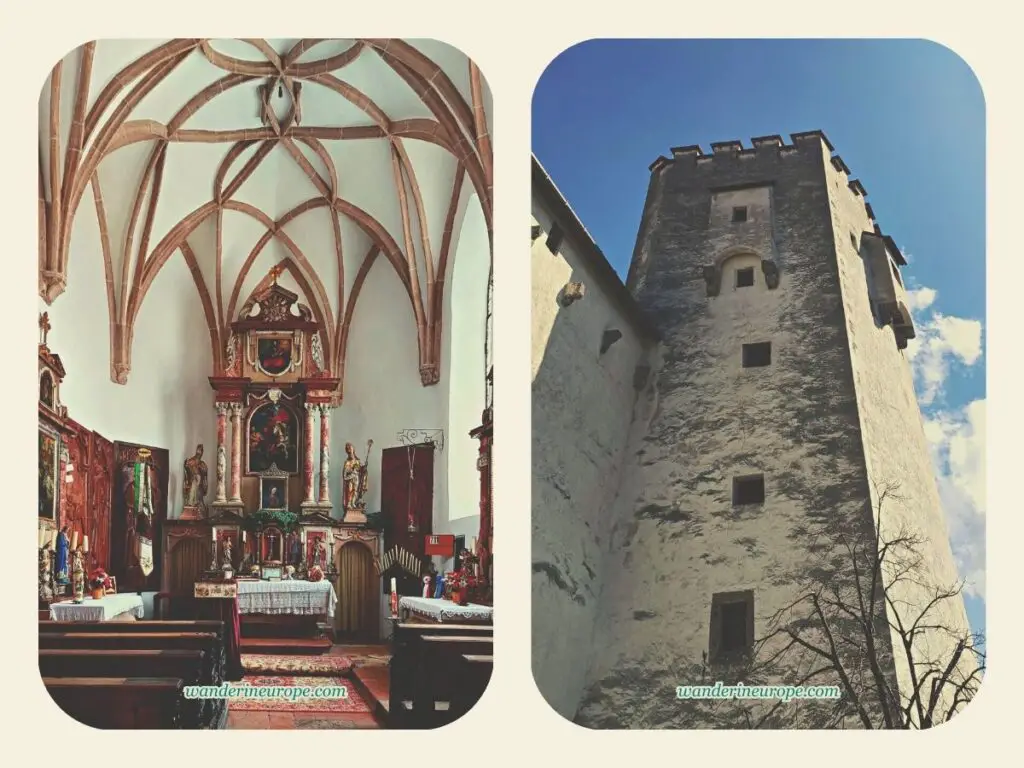 Chapel and tower of Hohensalzburg Fortress, Salzburg, Austria