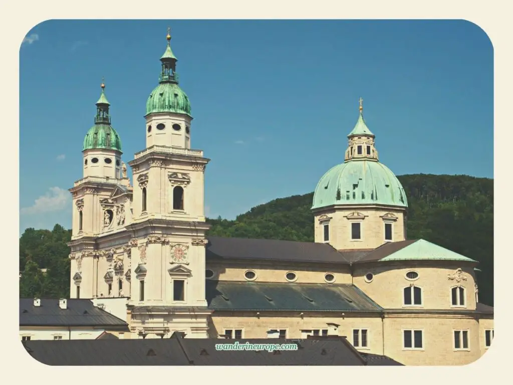 Salzburg Cathedral - two spires and one dome, Salzburg, Austria