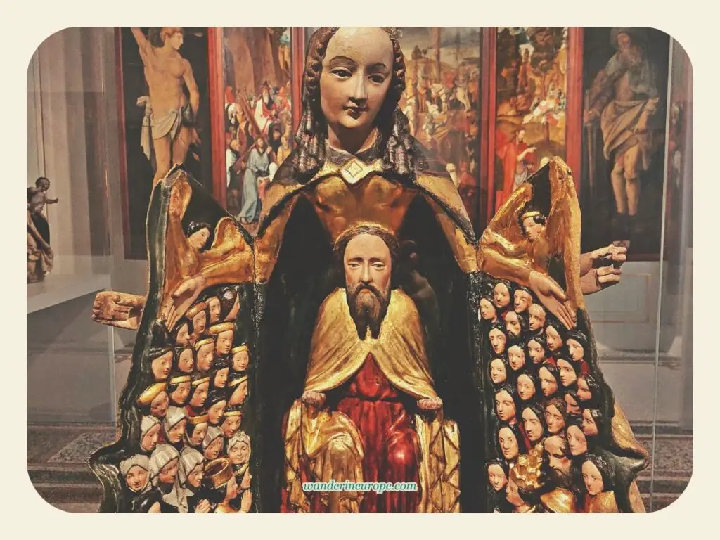 A unique depiction of Mary within Dom Museum of Saint Stephens Cathedral Vienna Austria