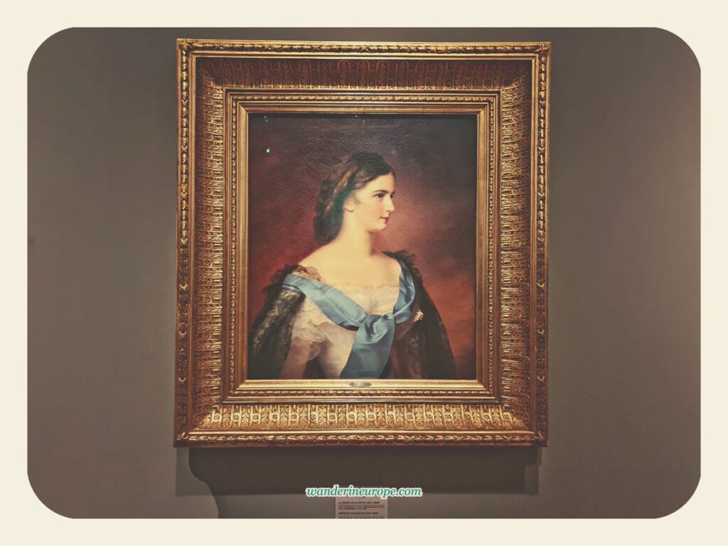 Portrait of Empress Elisabeth in the Carriage Museum in Schönbrunn Palace, Vienna, Austria