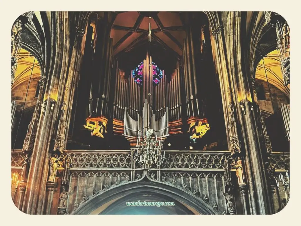 The old organ of Saint Stephen’s Cathedral, Vienna, Austria