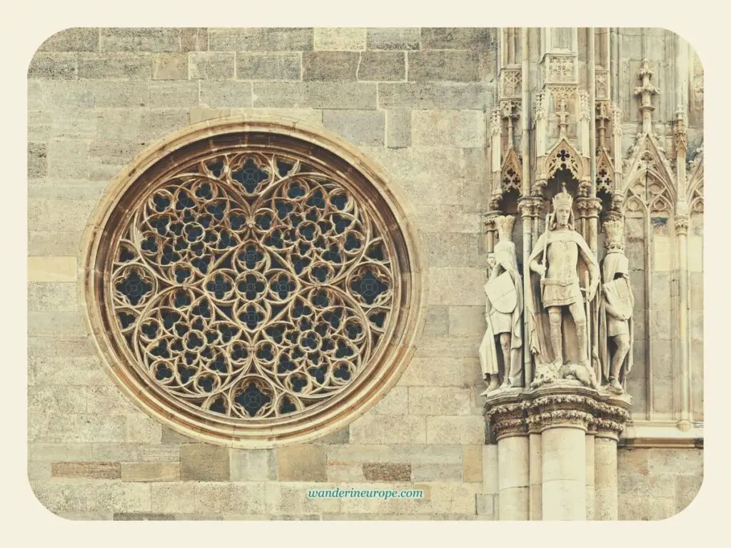 The rose window of Saint Stephen’s Cathedral, Vienna, Austria