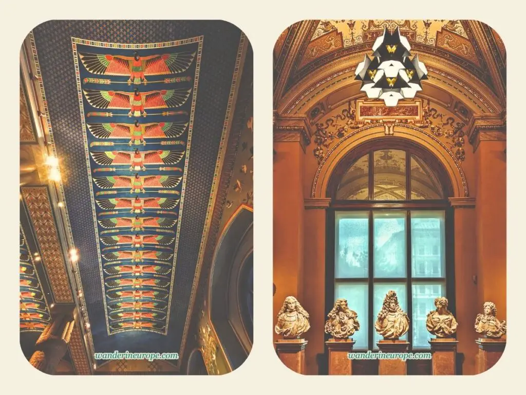 Also don’t forget to look up, there’s art even on the ceiling and windows of Kunsthistorisches Museum, Vienna, Austria
