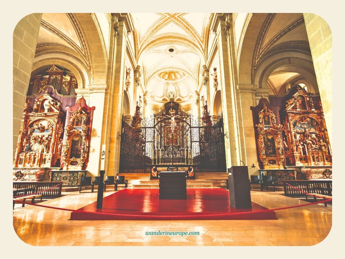 Beautiful altars of Church of St. Leodegar in Lucerne, Switzerland