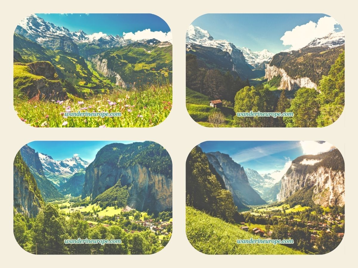 Breathtaking views of Lauterbrunnen Valley, Switzerland