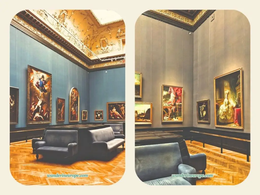 Couches inside the picture gallery of Kunsthistorisches Museum, Vienna, Austria