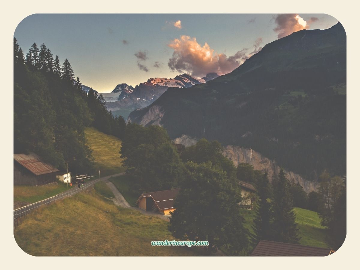 Countryside views in Wengen, Jungfrau Region, Switzerland