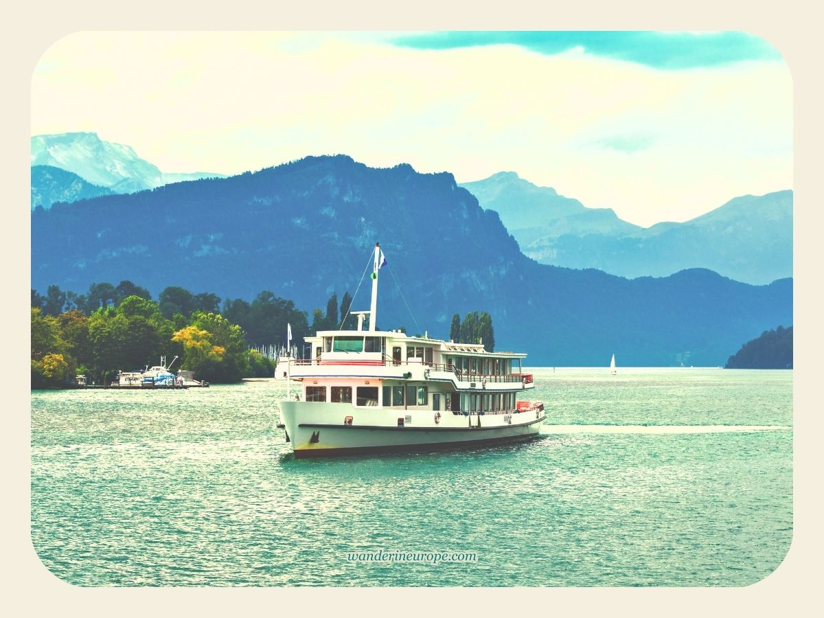 Cruising in Lake Lucerne, Lucerne, Switzerland