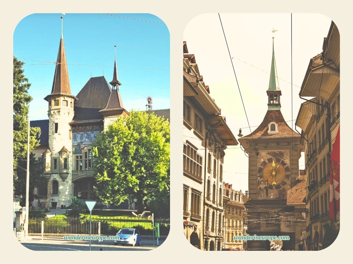 Day 1 (Kirchenfeld, Bern) and Day 2 (Old City of Bern) of the 6-day Switzerland Itinerary