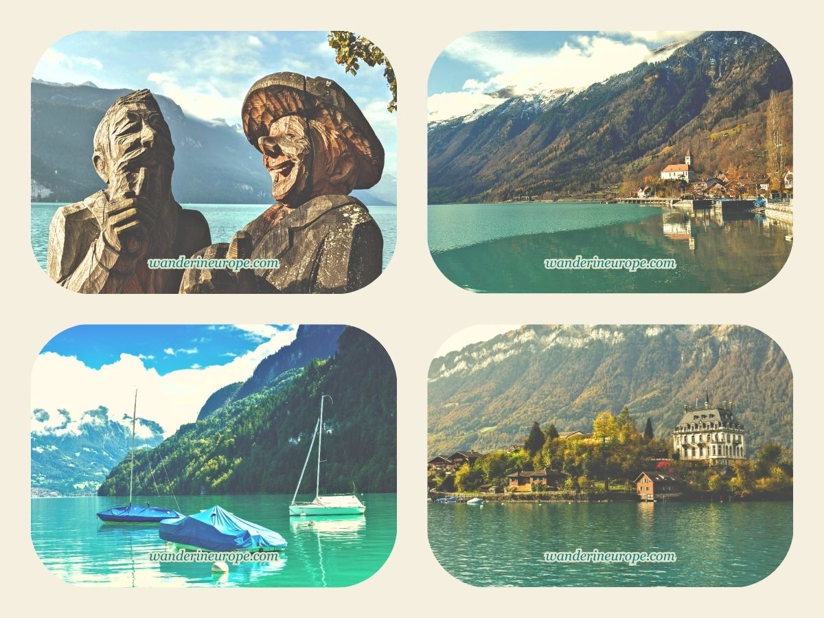 Different views of Lake Brienz from different parts of Bernese Oberland, Day 6 Switzerland Itinerary