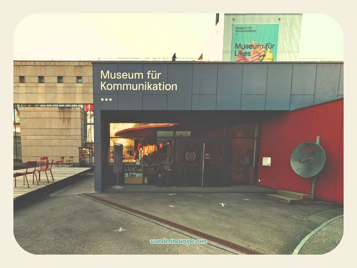 Entrance of Museum of Communication in Bern, Switzerland