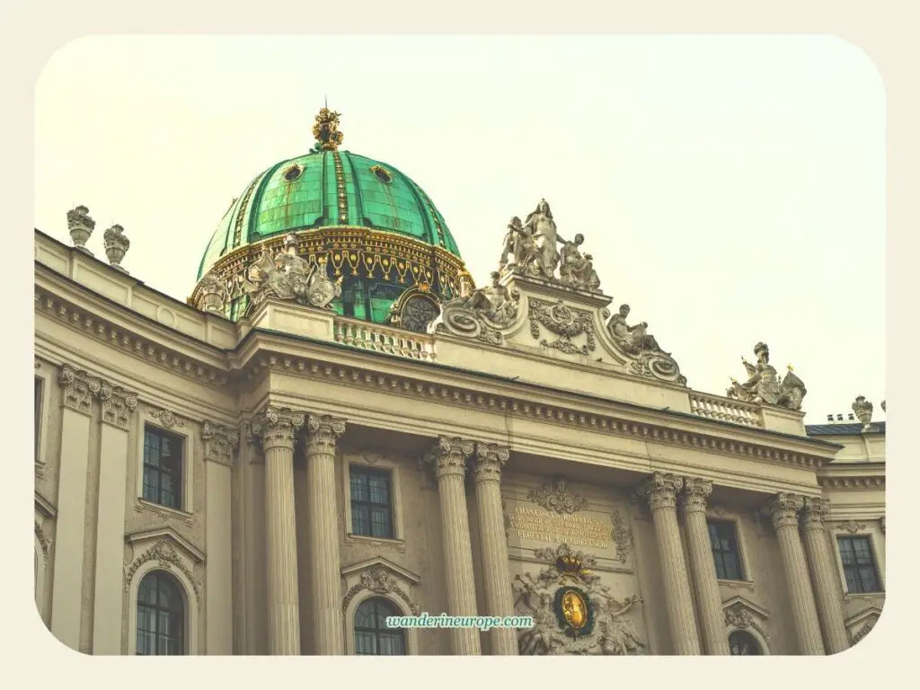 Facade of Saint Michael Wing of Hofburg, Vienna, Austria