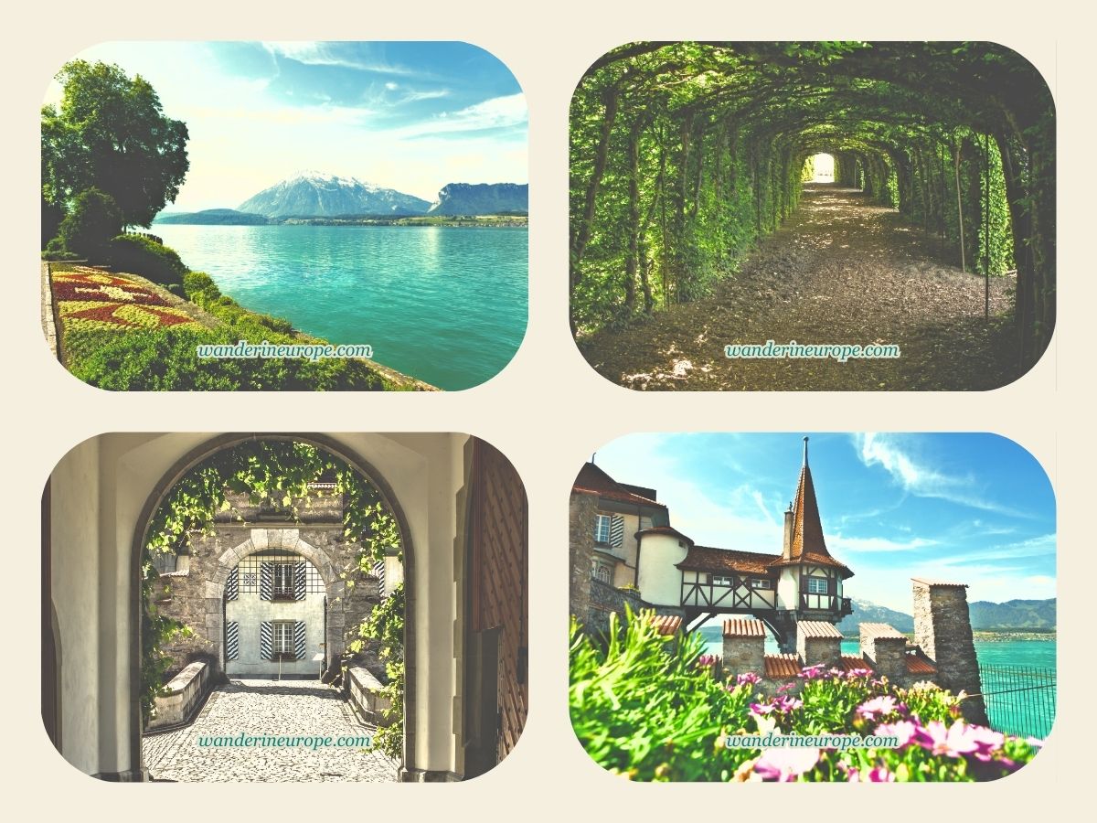 Fairytale scenes inside Oberhofen Castle beside Lake Thun Switzerland