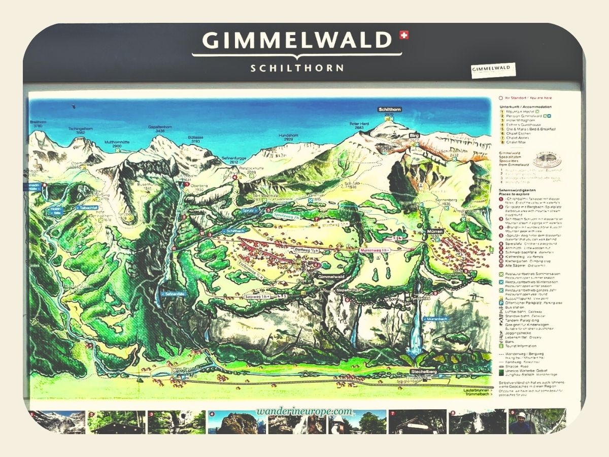 Gimmelwald Infopoint Board