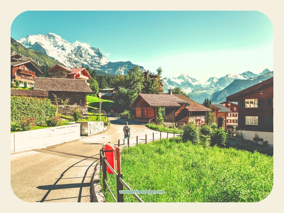 Idyllic scenery from Wengen, Jungfrau Region, Switzerland