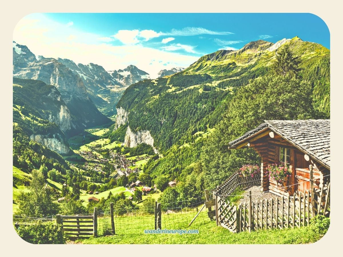 Lauterbrunnen Valley from Wengwald, Day 4 Switzerland Itinerary