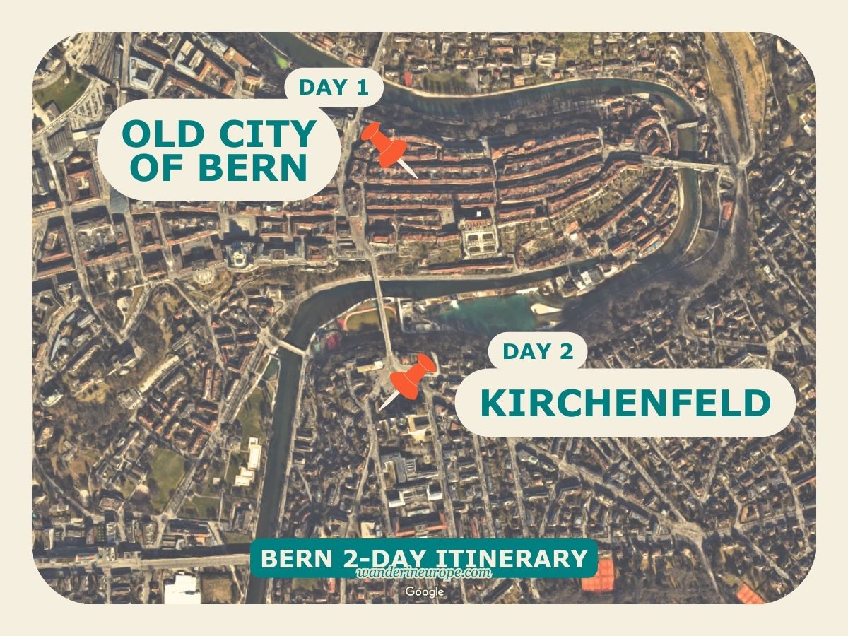 Map of Bern 2-Day Itinerary