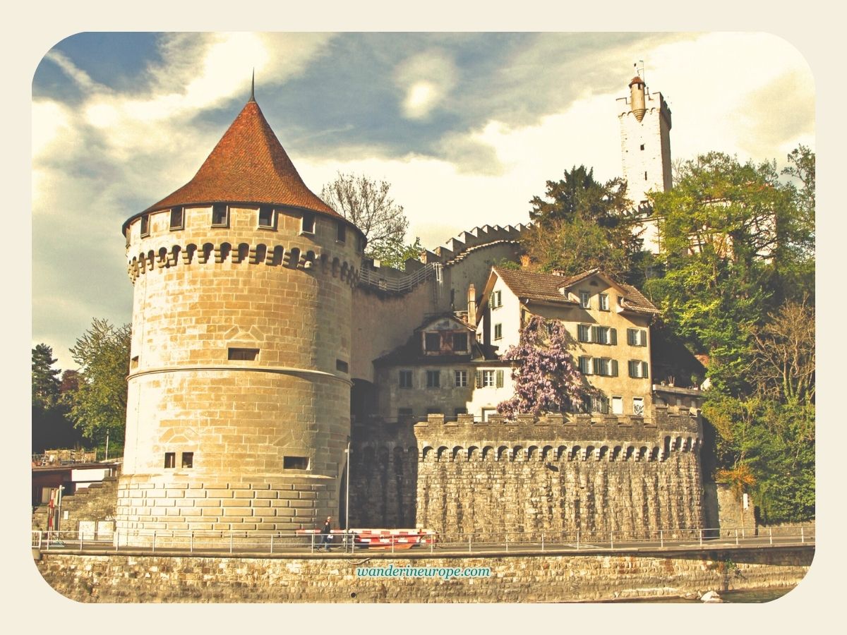 Nölliturm and Mannliturm of Musegg Wall in Lucerne, Switzerland