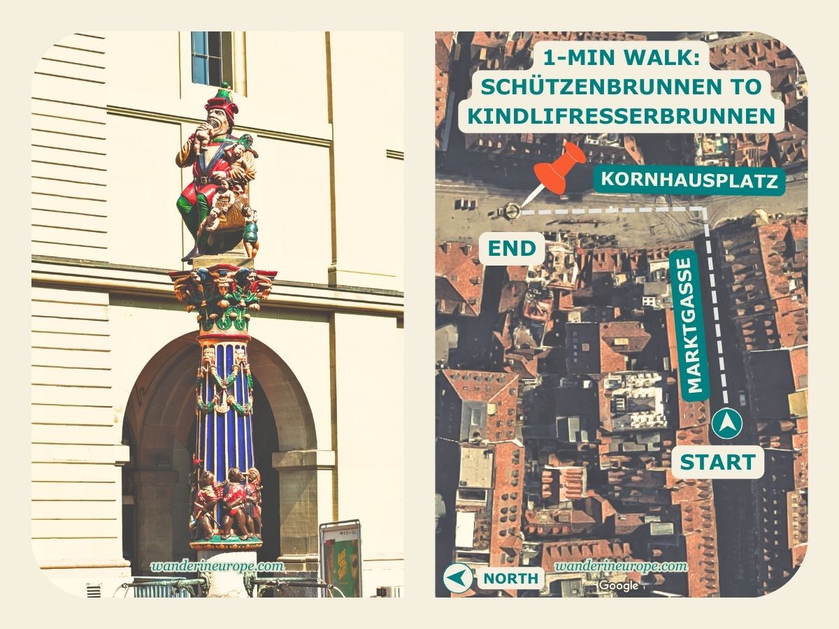 Photo and exact location of Kindlifresserbrunnen in Bern Switzerland