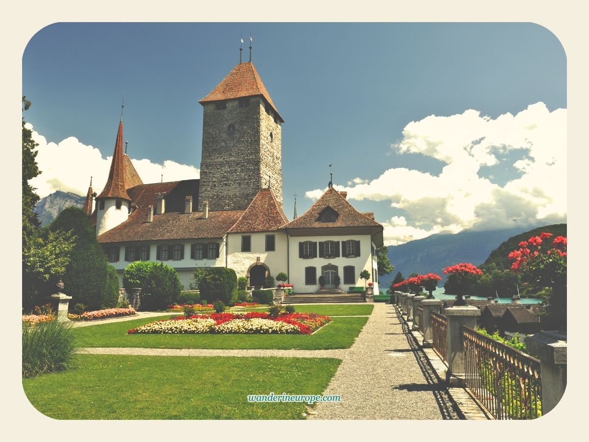 Spiez Castle in Spiez, Bernese Oberland, Switzerland