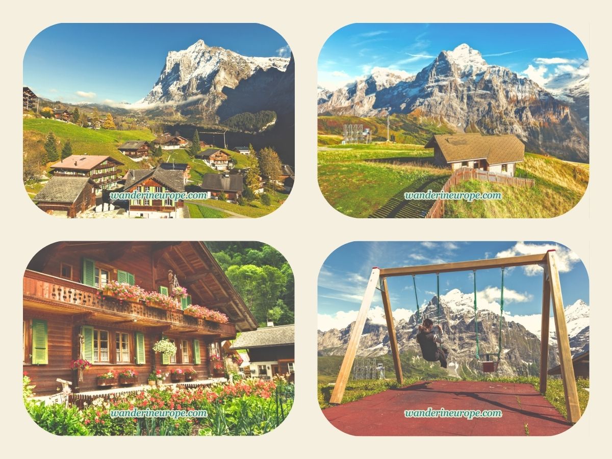 The beautiful scenes from different parts of Grindelwald, Jungfrau Region, Switzerland