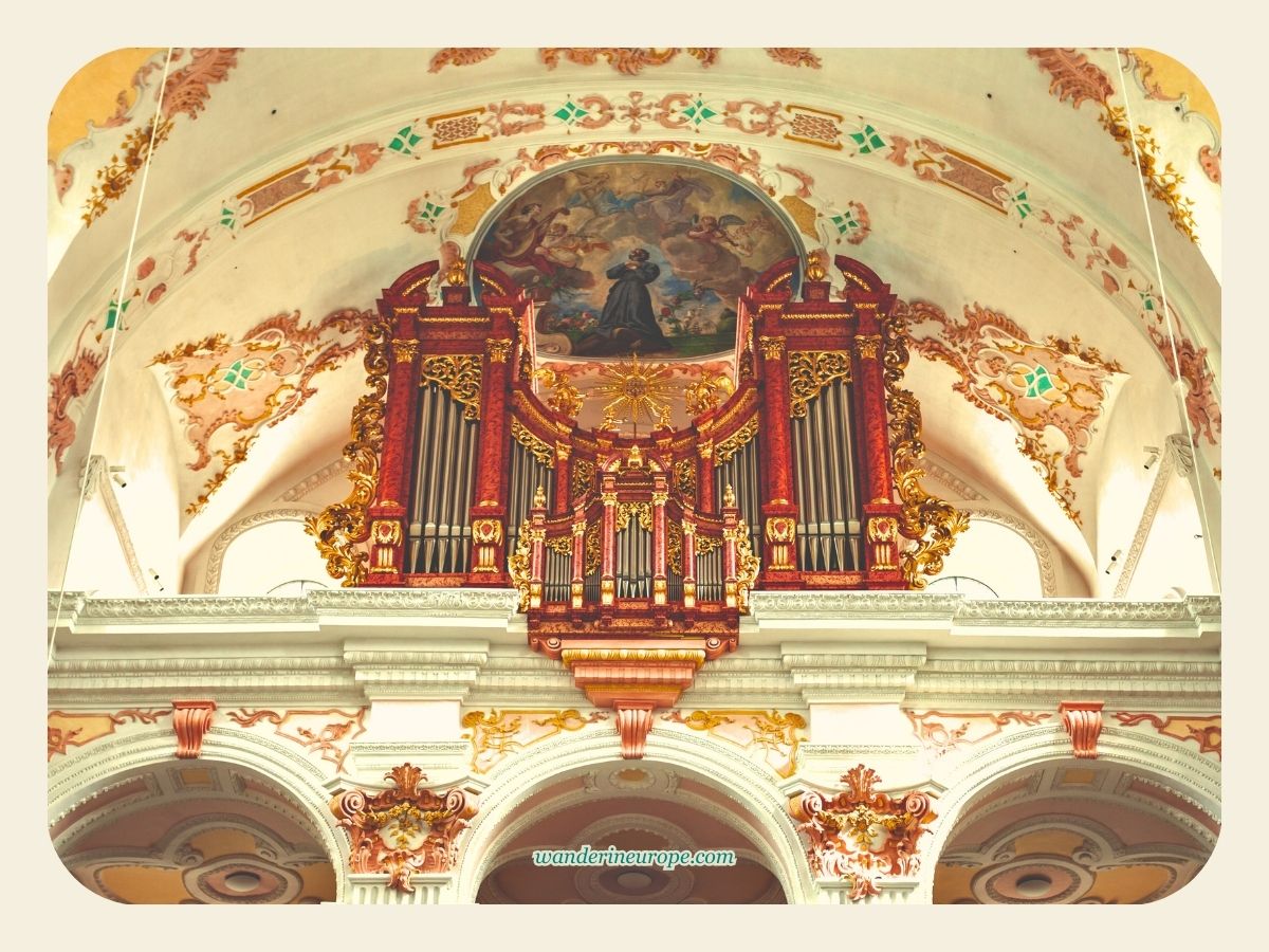 The organ of the Jesuit Church in Lucerne, Switzerland