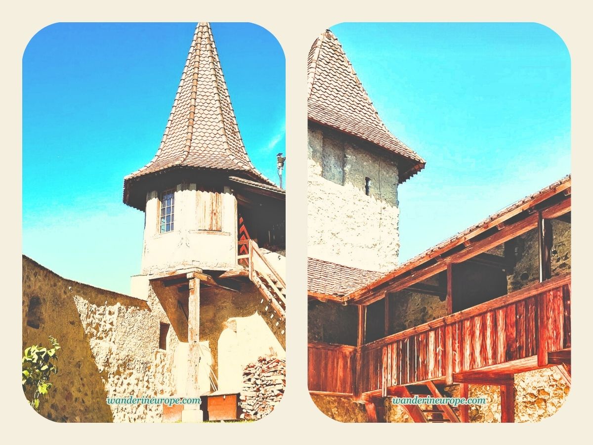 The rustic tower and ramparts of Thun Castle in Thun, Switzerland