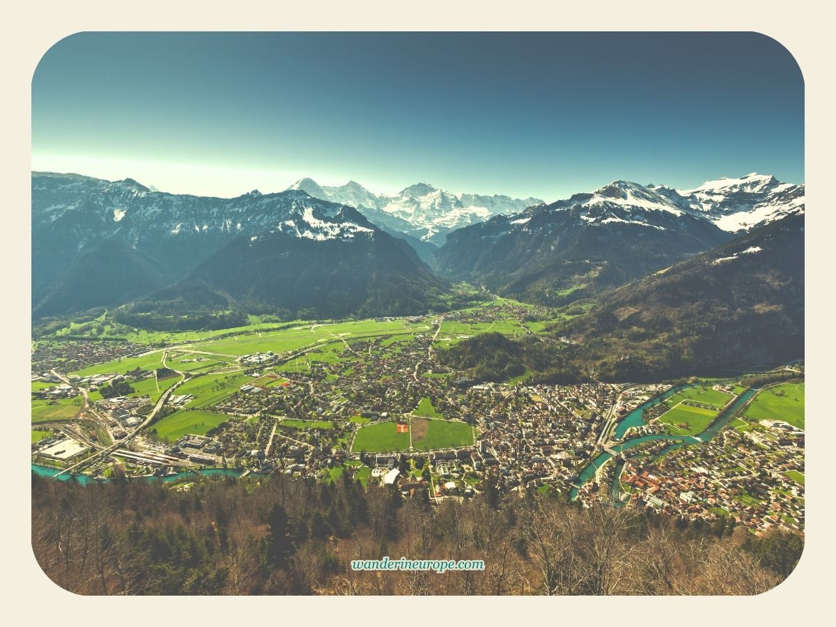 The view from Harder Kulm, Interlaken, Jungfrau Region, Switzerland