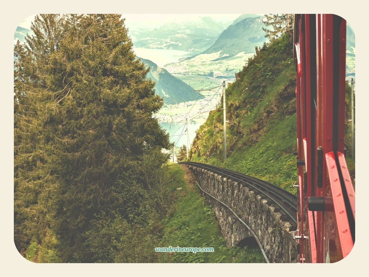 The view from Pilatus Railway in Lucerne, Switzerland