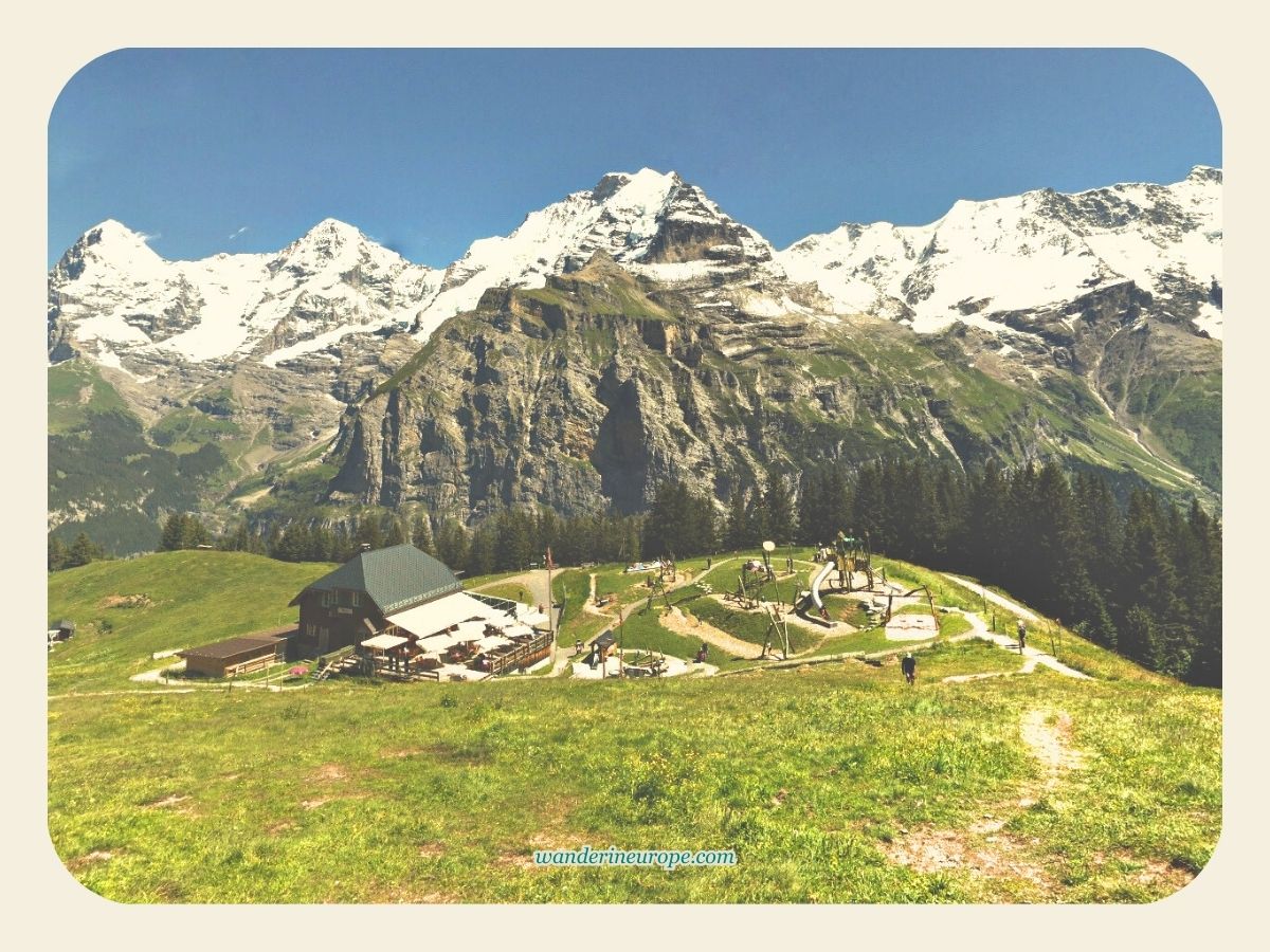 View from Allmendhubel in Murren, Switzerland