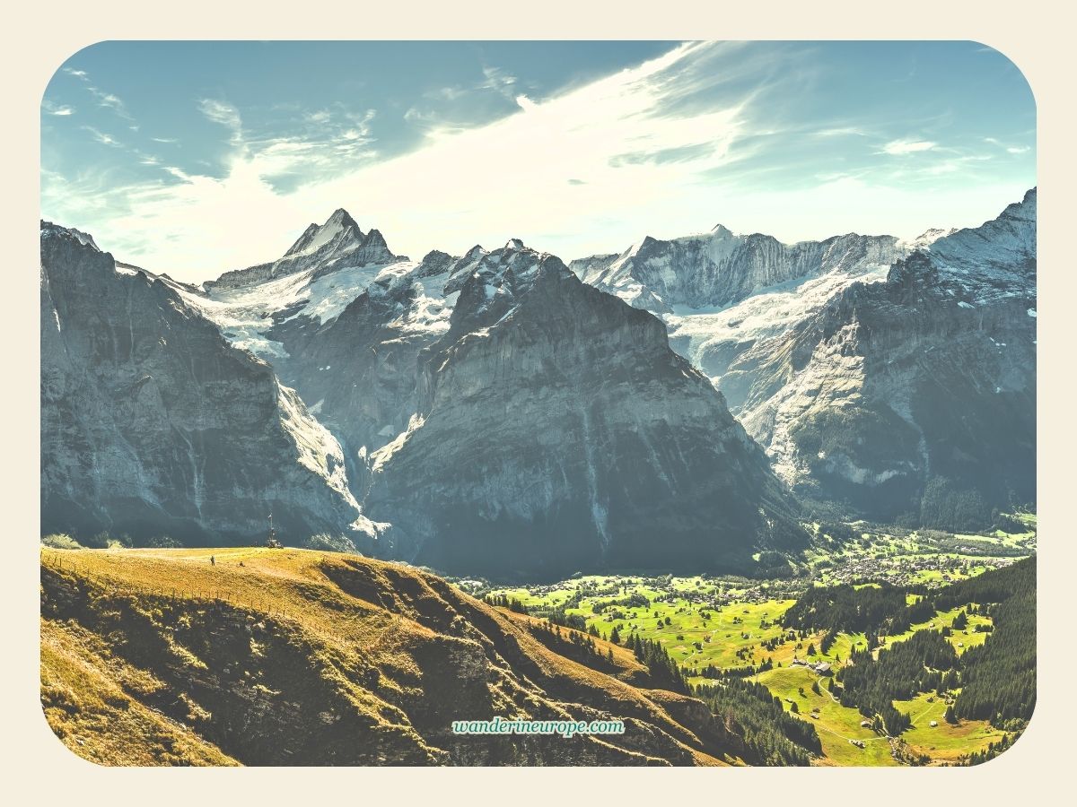 View from First Cliff Walk, Grindelwald, Jungfrau Region, Switzerland