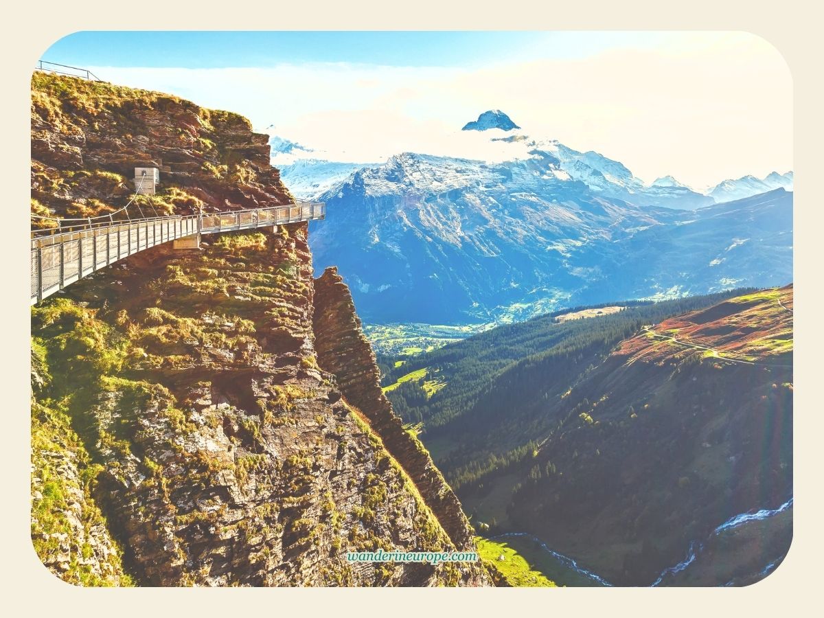 View from First Cliff Walk in Grindelwald, Switzerland