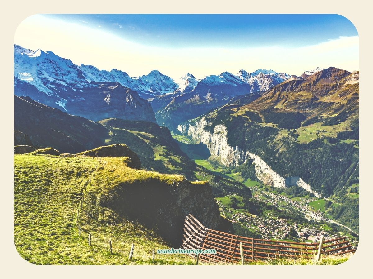 View from Mannlichen of the Jungfrau Region, Switzerland