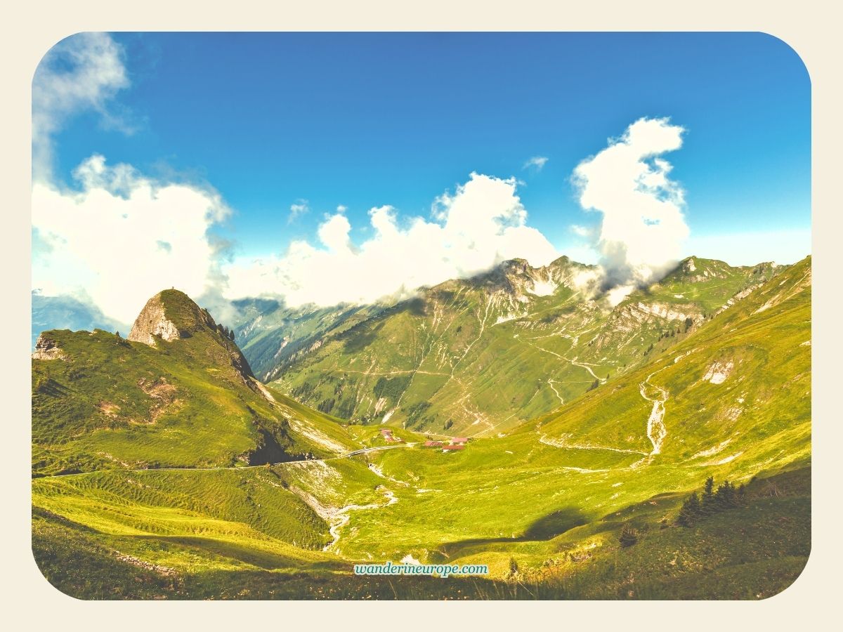 View on the way to Rothorn, Jungfrau Region, Switzerland