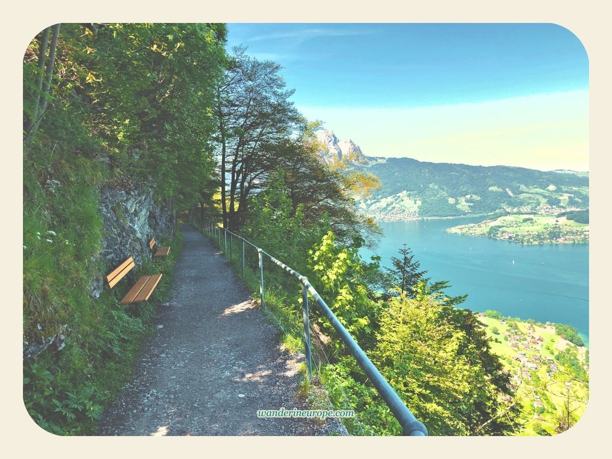 Views from Bürgenstock hiking trail - trip from Lucerne, Switzerland