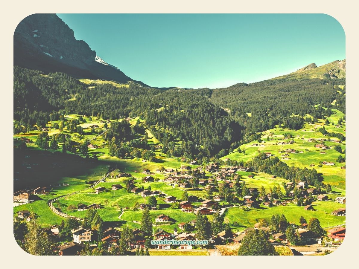 Village view of Grindelwald, Jungfrau Region, Switzerland
