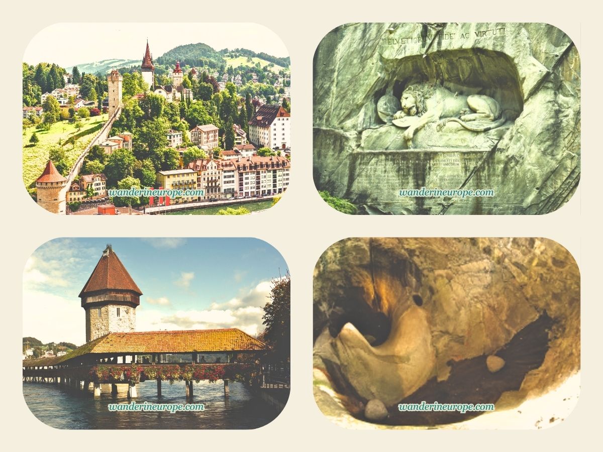 landmarks, museums, and natural attractions in Lucerne, Day 3 of Switzerland Itinerary