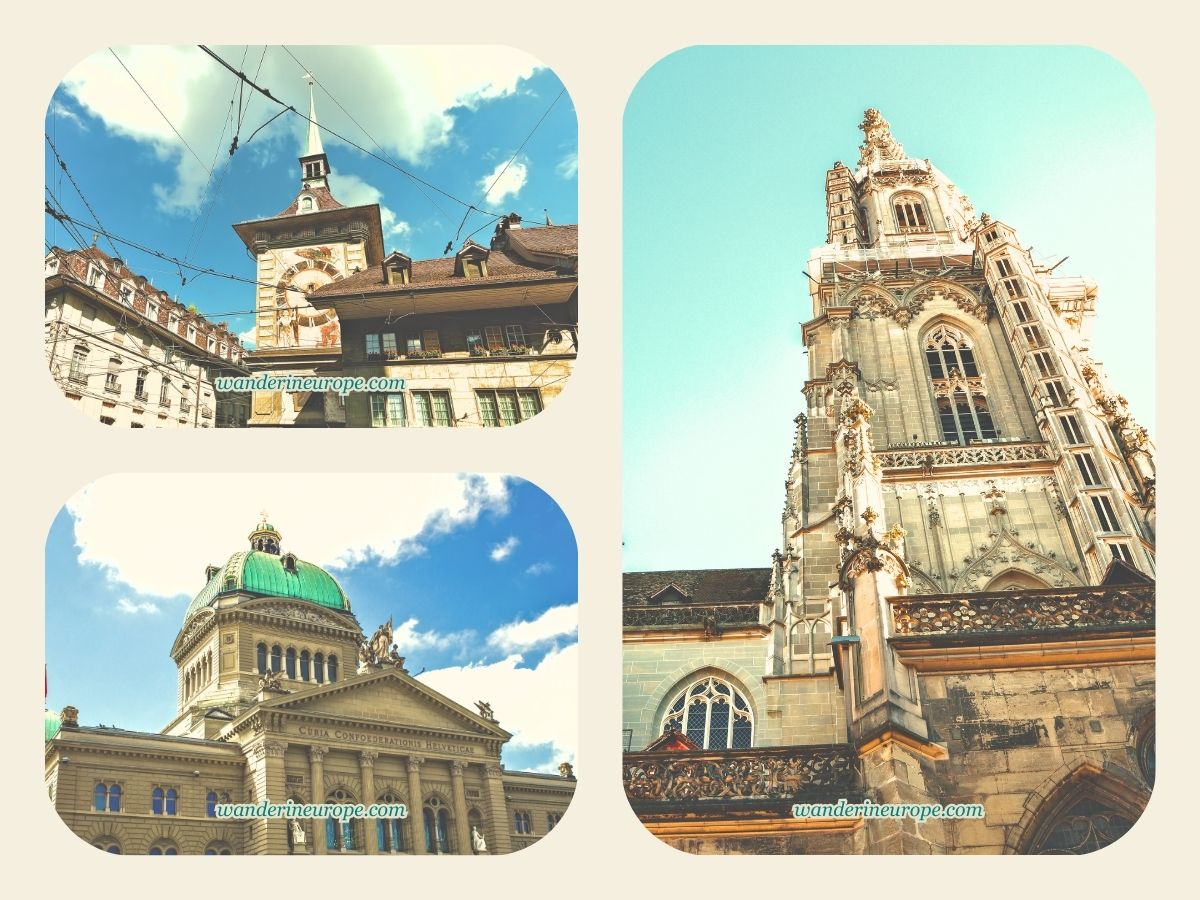 unmissable landmarks in Old City of Bern, Day 1 afternoon of Switzerland Itinerary