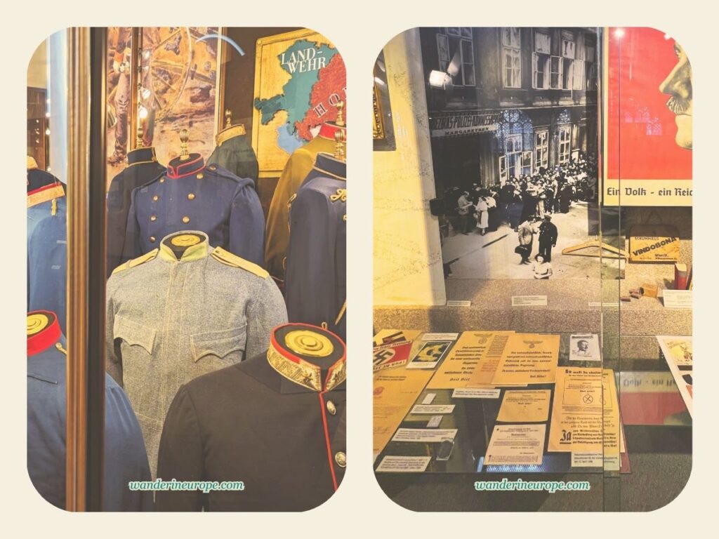 20th century uniforms and paper propaganda, Museum of Military History, Vienna, Austria