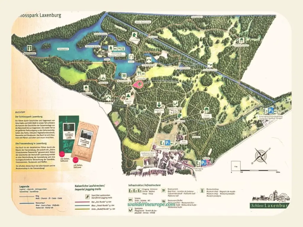 Full Map of Laxenburg Castle Park, near Vienna, Austria