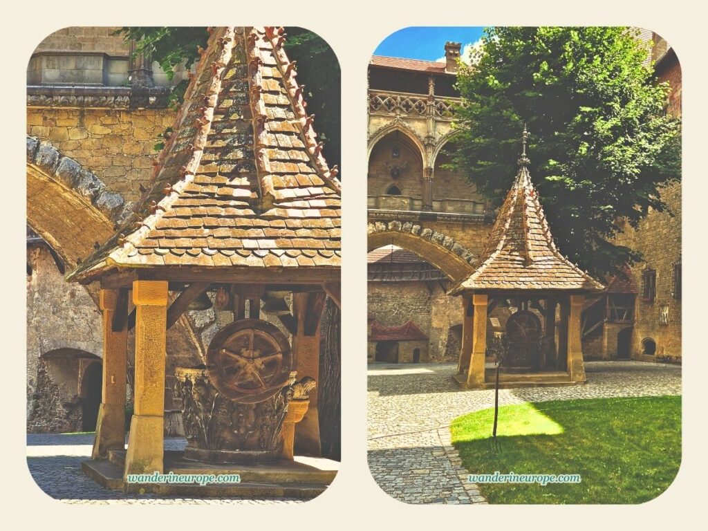Old Gothic well of Kreuzenstein Castle, near Vienna, Austria