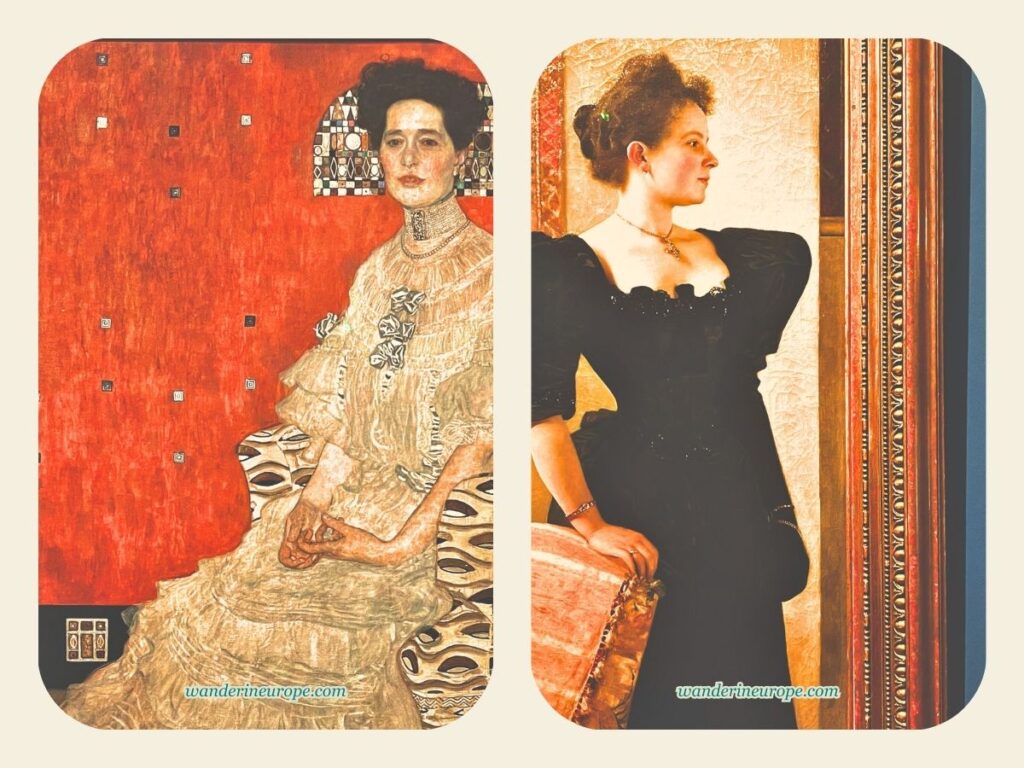 Old and Young, White and Black — Portrait of Fritza Riedler and Marie Breunig by Gustav Klimt in Belvedere Palace, Vienna, Austria
