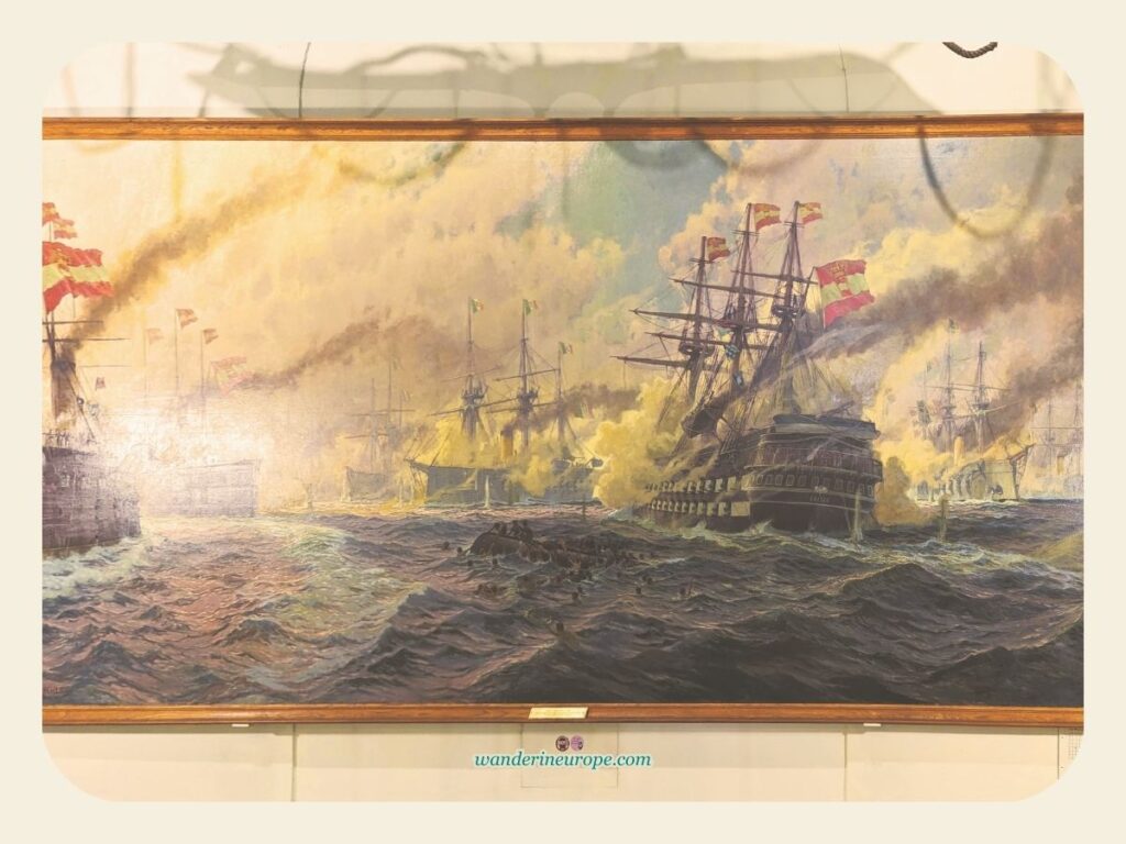 One of the paintings of Austrian Naval Army, Museum of Military History, Vienna, Austria