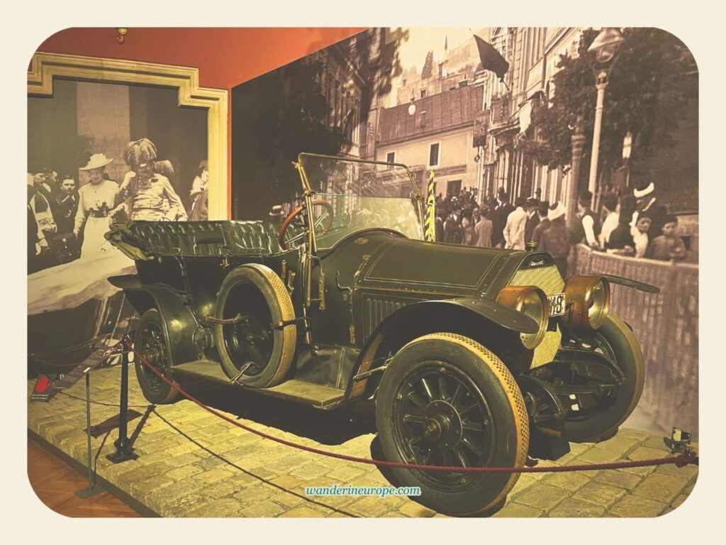 Saravejo Car where Franz Ferdinand was assassinated, Museum of Military History in Vienna, Austria