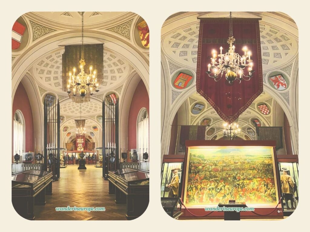 The gorgeous exhibition hall where you can find the painting, Siege of Vienna, Museum of Military History, Vienna, Austria