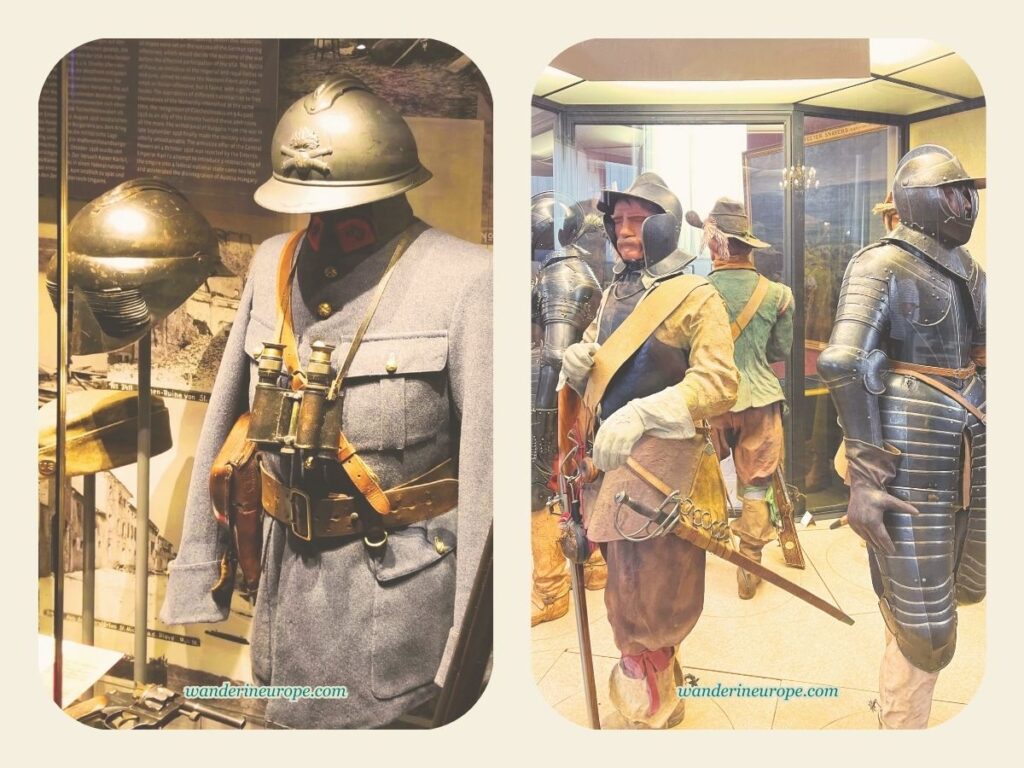 The medieval and modern military uniforms, Museum of Military History, Vienna, Austria
