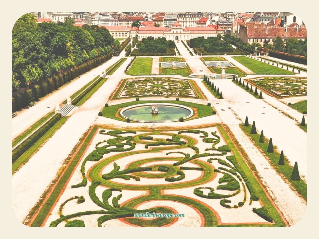 View from the Balcony of the Upper Belvedere Palace, Vienna, Austria